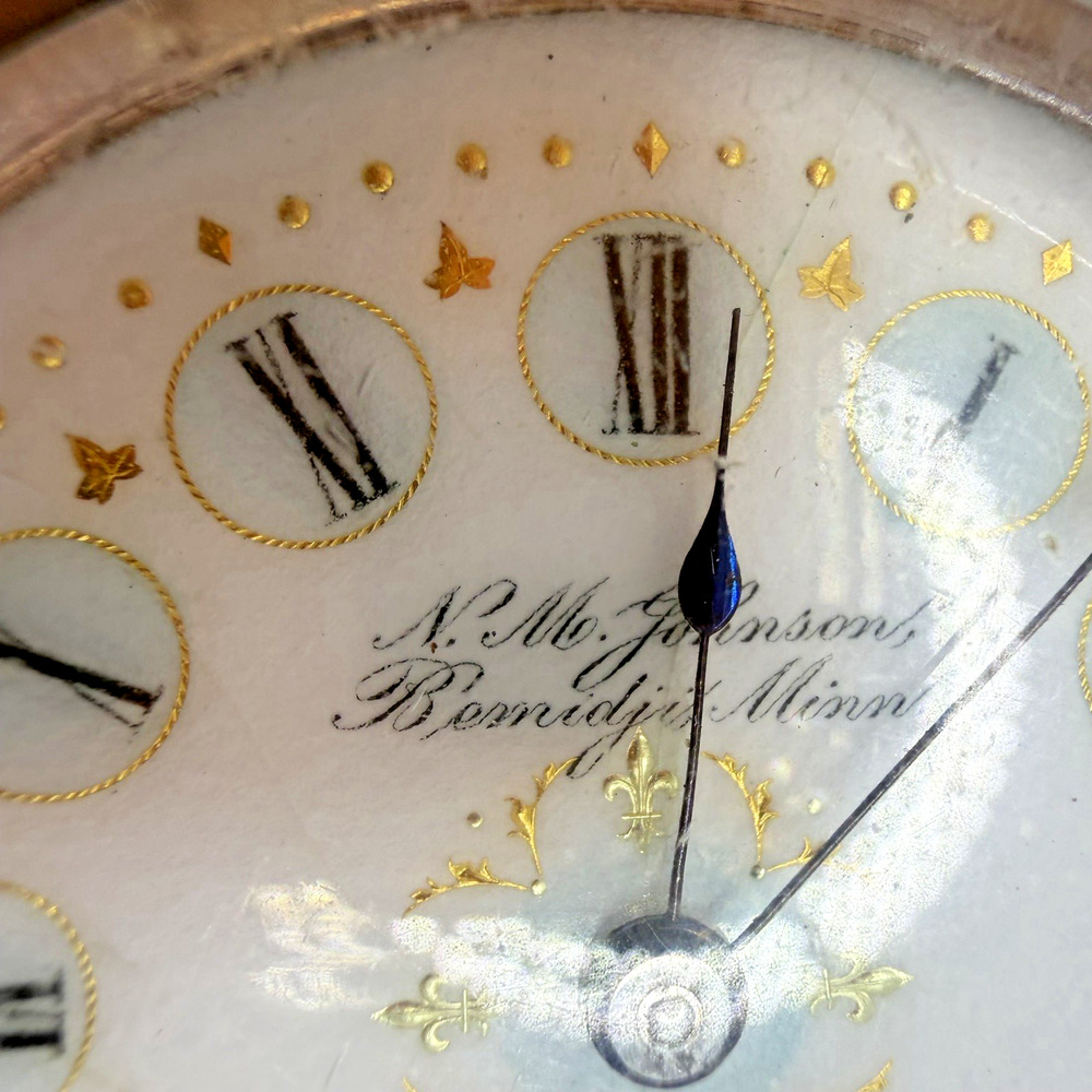 Antique NM Johnson Bemidji MN Pocket Watch Fancy Dial Thick Crystal Runs - Picture 12 of 15